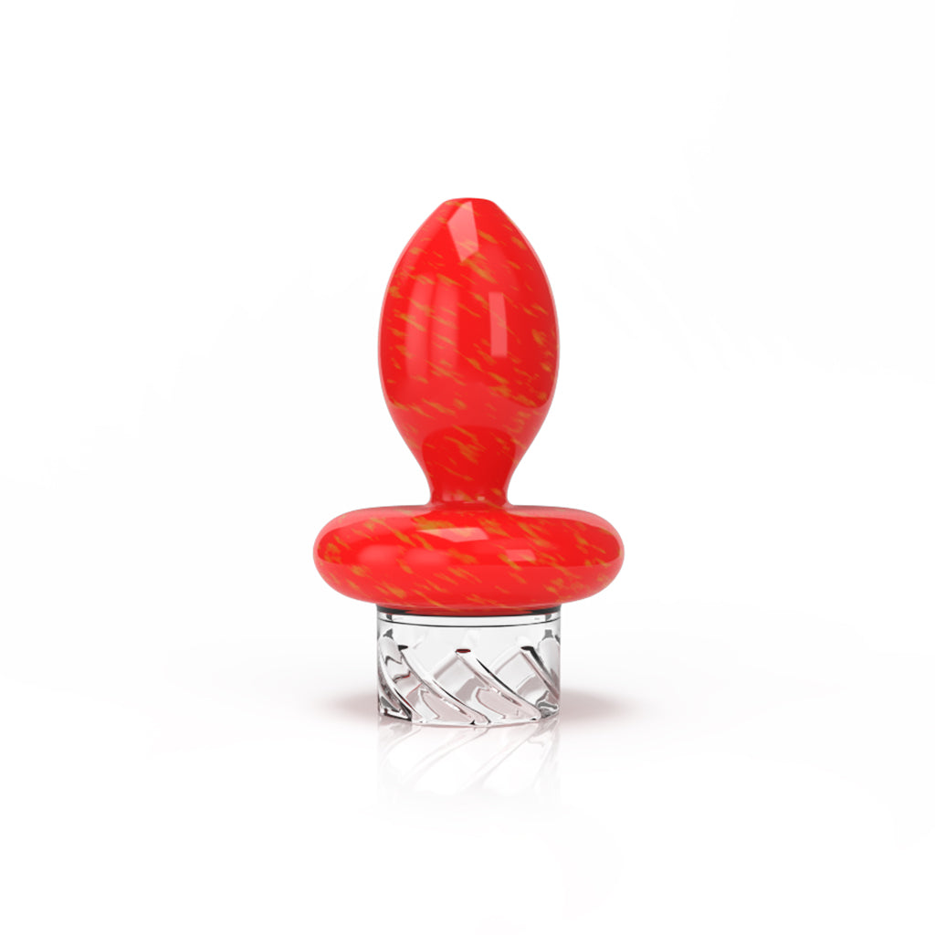 Red glass balloon top vortex carb cap – Online Smoke and Vape