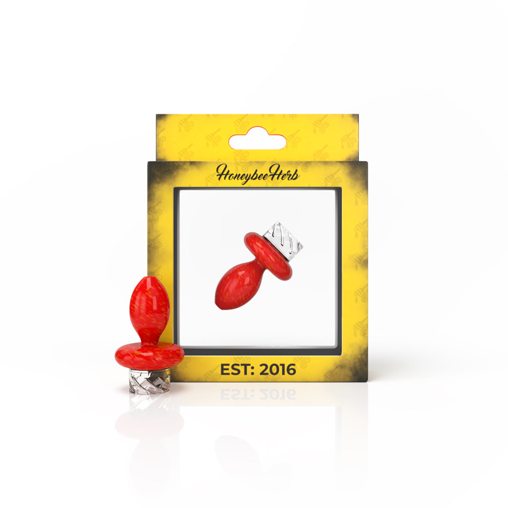 Red balloon top vortex carb cap with packaging – Online Smoke and Vape
