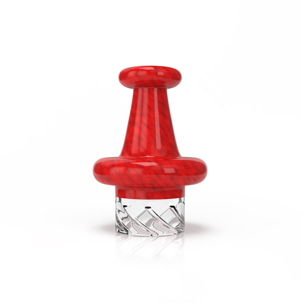 Red glass classic UFO vortex spinner carb cap – Online Smoke and Vape