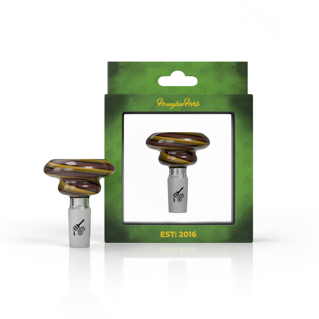 Red-yellow candy-style bong bowl in packaging – Online Smoke and Vape