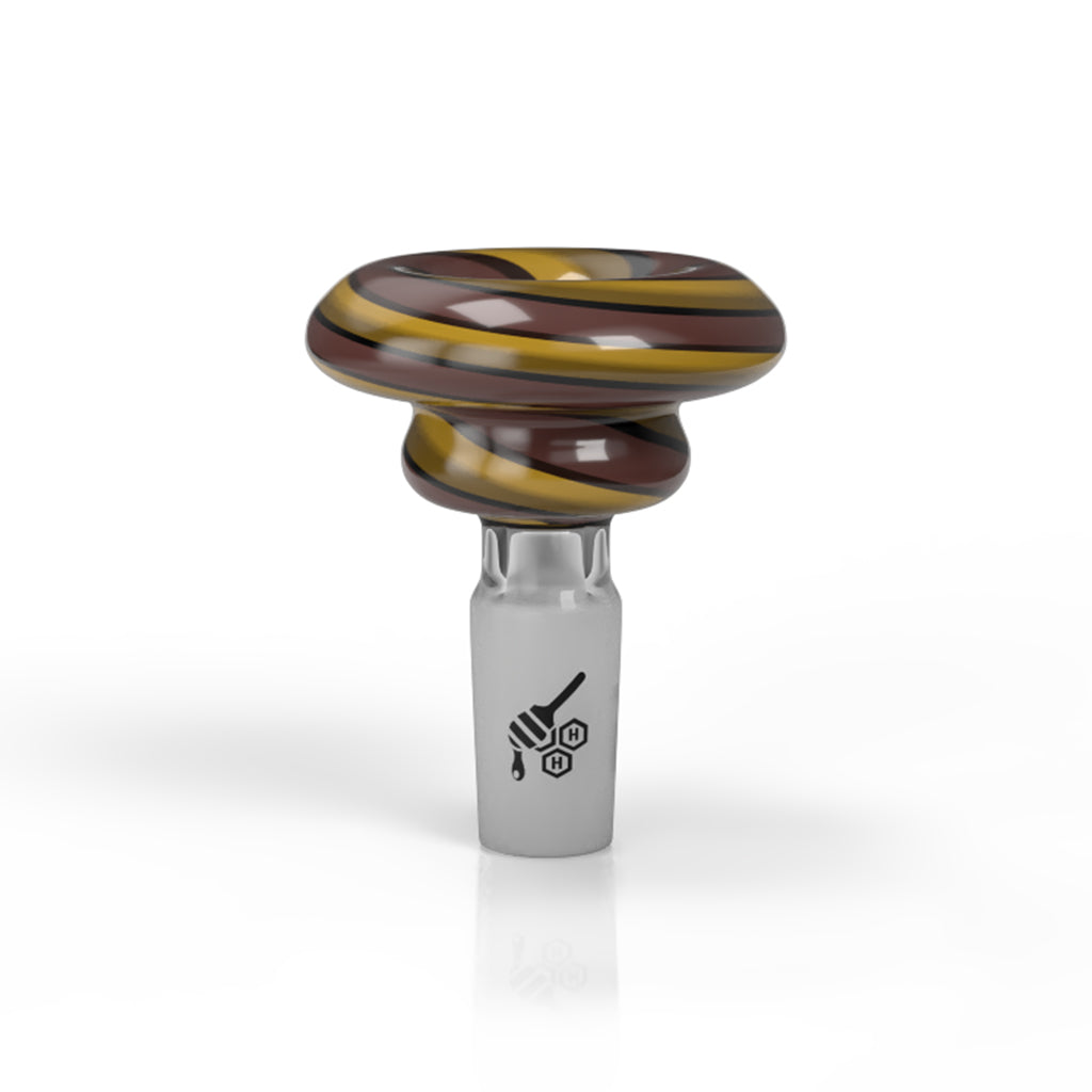 Red-yellow candy-style glass bong bowl, 14mm – Online Smoke and Vape