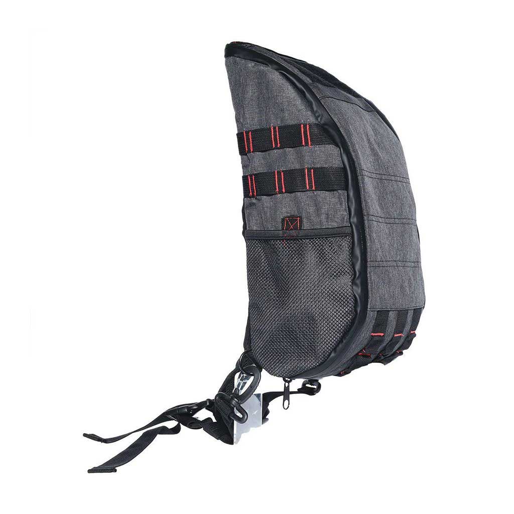 Brightbay SK Slinger smell-proof backpack, dark charcoal front-left – Online Smoke and Vape