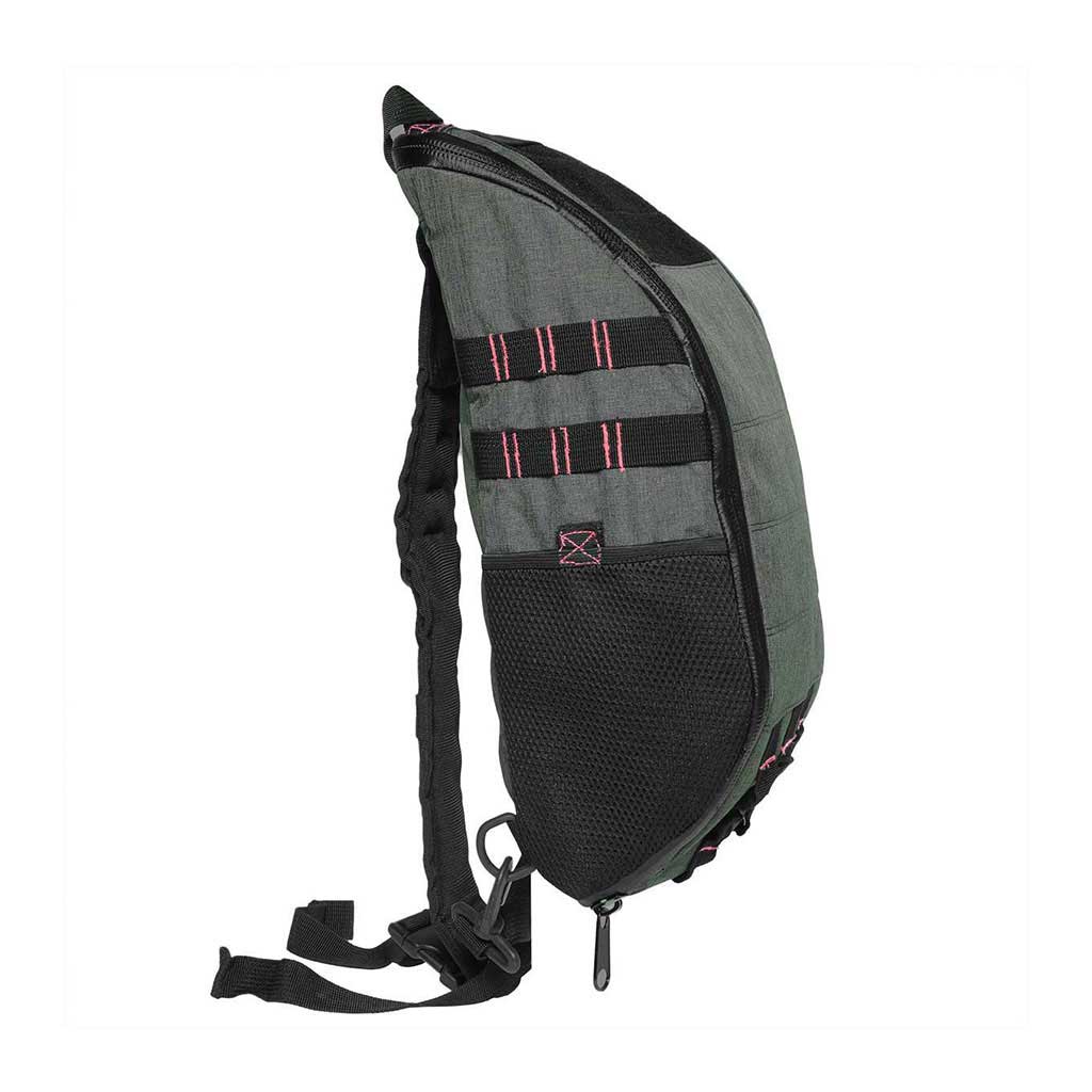 Brightbay SK Slinger smell-proof backpack, forest charcoal front-left – Online Smoke and Vape