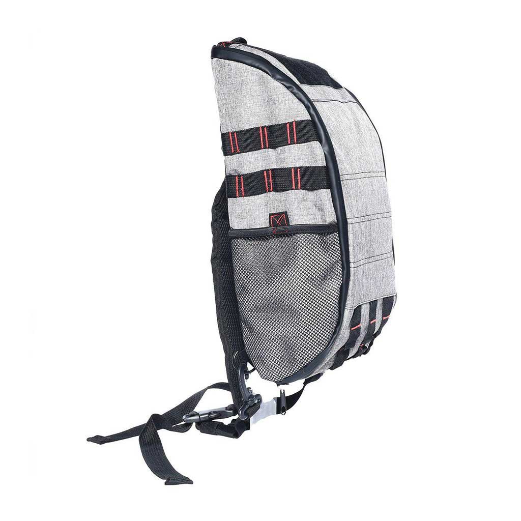 Brightbay SK Slinger smell-proof backpack, gray front-left – Online Smoke and Vape