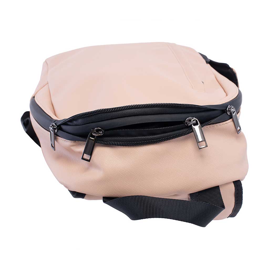 Sand Dollar smell-proof backpack, bottom zip compartment view – Online Smoke and Vape