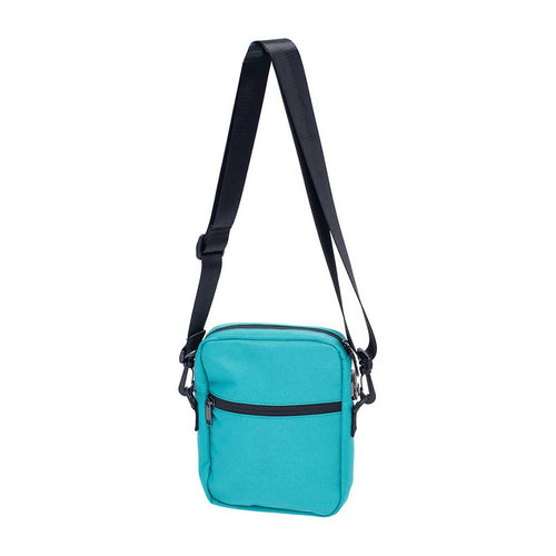 Turquoise smell-proof bag with strap, front view – Online Smoke and Vape