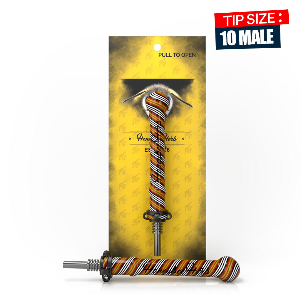 Orange and black twist Candy Pop nectar collector with steel tip – Online Smoke and Vape