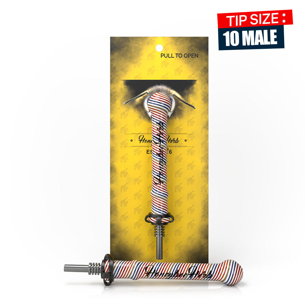 Red and blue twist Candy Pop nectar collector with steel tip – Online Smoke and Vape