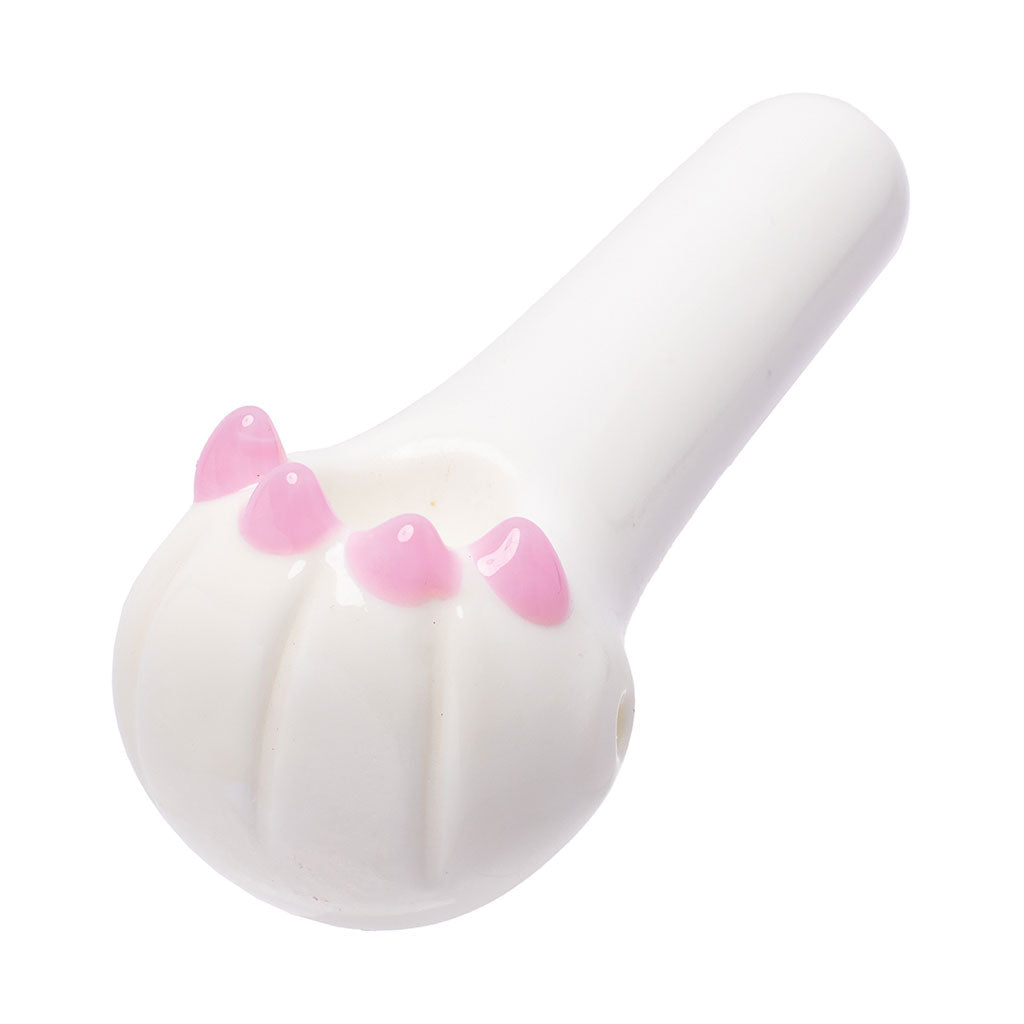 White cat paw glass hand pipe, thick glass – Online Smoke and Vape