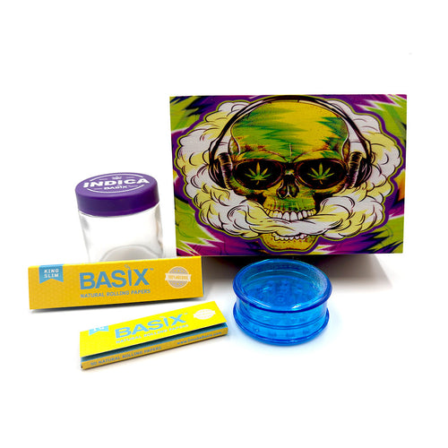 Wooden stash box kit with grinder, jar and rolling papers – Online Smoke and Vape