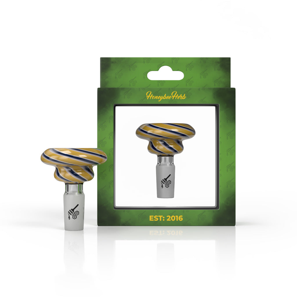 Yellow-blue candy-style bong bowl in packaging – Online Smoke and Vape