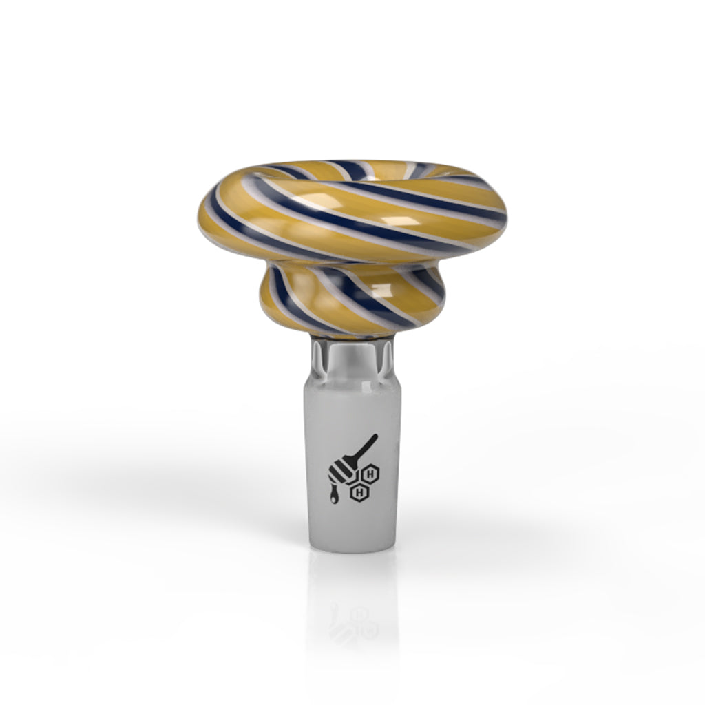 Yellow-blue candy-style glass bong bowl, 14mm – Online Smoke and Vape